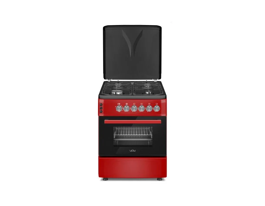 VOV VCF5757GE-RD 57 × 57 cm Gas Cooker with Electric Oven